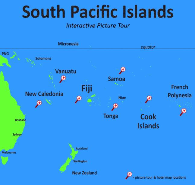 Islands South Pacific Map How To Choose A South Pacific Island   Travel Gudier